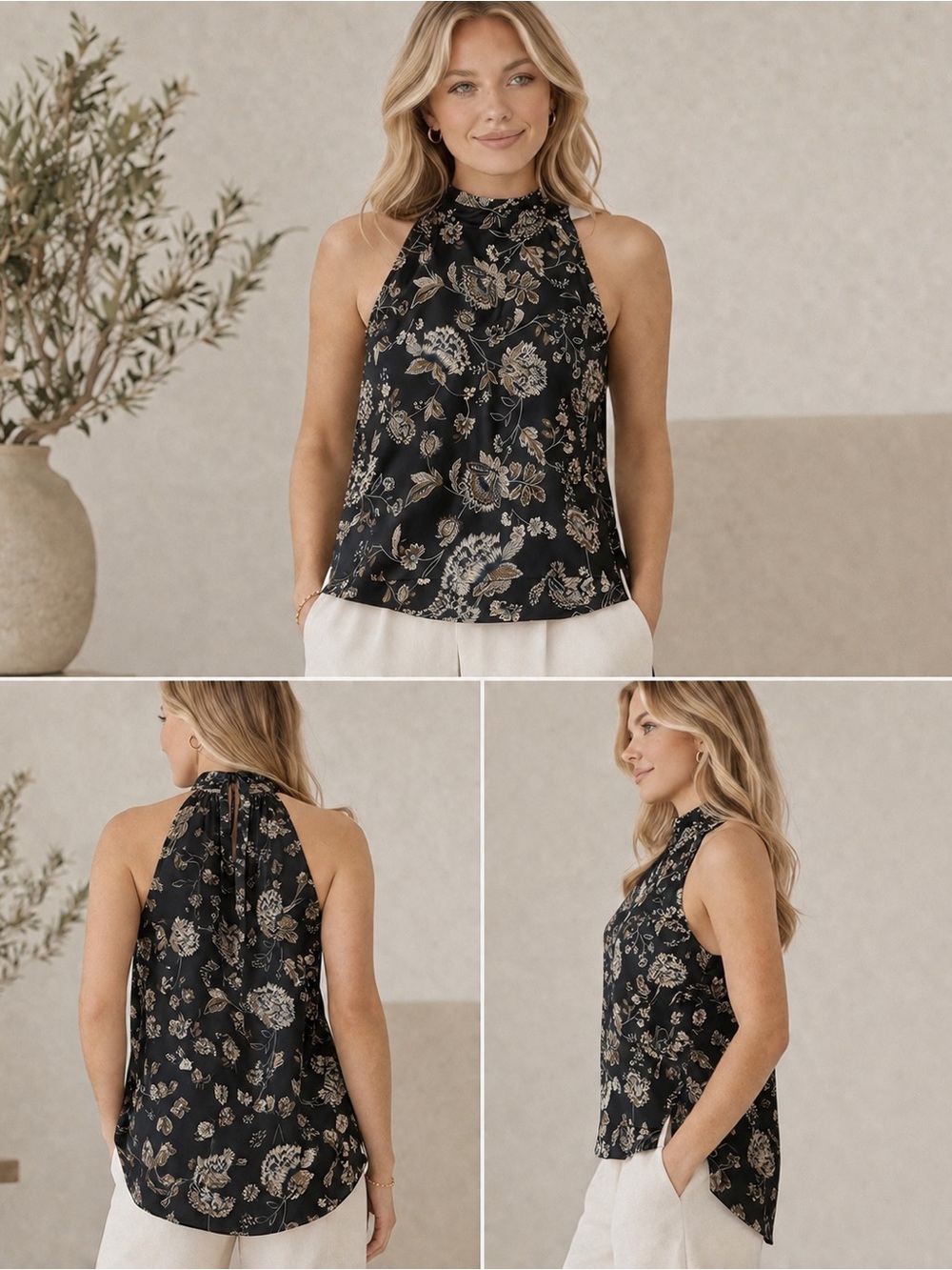 RW&CO high neck halter top perfect condition